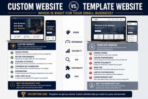custom website vs. template for small business